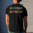 Everyone Communicates Differently V3 Men's Crewneck Short Sleeve Back Print T-shirt Gifts for Him