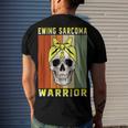 Ewings Sarcoma Warrior Skull Women Vintage Yellow Ribbon Ewings Sarcoma Ewings Sarcoma Awareness Men's Crewneck Short Sleeve Back Print T-shirt Gifts for Him