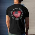 Faith Family Freedom American Patriotism Christian Faith Men's Back Print T-shirt Gifts for Him