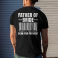 Mens Father Of The Bride Scan For Payment Wedding Dad Men's Back Print T-shirt Gifts for Him