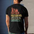 Father Husband Garage Drinker Vintage Mechanic Dad Handyman Men's Back Print T-shirt Gifts for Him