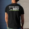 Father Mows Best Fathers Day Lawn Grass Men's Back Print T-shirt Gifts for Him