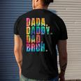 Fathers Day 2022 Dada Daddy Dad Bruh Tie Dye Dad Jokes Mens Men's Back Print T-shirt Gifts for Him