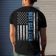 Fathers Day Best Dad Ever With Us American Flag V2 Men's Back Print T-shirt Gifts for Him