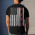 Mens Fathers Day Best Dad Ever Usa American Flag Men's Back Print T-shirt Gifts for Him