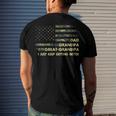 Mens Fathers Day From Grandkids Dad Grandpa Great Grandpa Men's Back Print T-shirt Gifts for Him