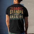 Mens Fathers Day From Grandkids Dad Grandpa Great Grandpa Men's T-shirt Back Print Gifts for Him