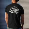 Fathers Day Im Just Here To Embarrass My Kids Men's Back Print T-shirt Gifts for Him