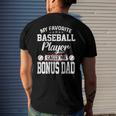 Mens My Favorite Baseball Player Calls Me Bonus Dad Bonus Men's Back Print T-shirt Gifts for Him
