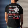 Favorite Baseball Player Calls Me Dad V3 Men's Crewneck Short Sleeve Back Print T-shirt Gifts for Him