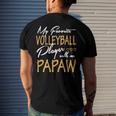 My Favorite Volleyball Player Calls Me Papaw Men's Back Print T-shirt Gifts for Him