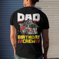Mens Fire Truck Firefighter Party Dad Birthday Crew Men's T-shirt Back Print Gifts for Him
