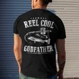 Fishing Reel Cool Godfather Men's Crewneck Short Sleeve Back Print T-shirt Gifts for Him