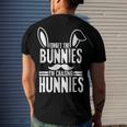 Forget The Bunnies Im Chasing Hunnies Funny Men's Crewneck Short Sleeve Back Print T-shirt Gifts for Him