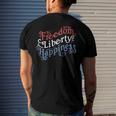 Freedom Liberty Happiness Red White And Blue Men's Back Print T-shirt Gifts for Him