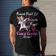 Friends Dont Let Friends Fight Breast Cancer Alone Pink Ribbon Unicorn Breast Cancer Support Breast Cancer Awareness Men's Crewneck Short Sleeve Back Print T-shirt Gifts for Him