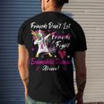 Friends Dont Let Friends Fight Eosinophilic Disease Alone Pink Ribbon Eosinophilic Disease Eosinophilic Disease Awareness Men's Crewneck Short Sleeve Back Print T-shirt Gifts for Him