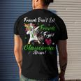 Friends Dont Let Friends Fight Glaucoma Alone Unicorn Green Ribbon Glaucoma Glaucoma Awareness Men's Crewneck Short Sleeve Back Print T-shirt Gifts for Him