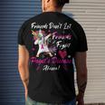 Friends Dont Let Friends Fight Pagets Disease Alone Unicorn Pink Ribbon Pagets Disease Pagets Disease Awareness Men's Crewneck Short Sleeve Back Print T-shirt Gifts for Him