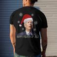 Funny Anti Joe Biden Happy 4Th Of July Merry Christmas Men's Crewneck Short Sleeve Back Print T-shirt Gifts for Him