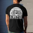 Funny Bicycle I Ride Fun Hobby Race Quote A Bicycle Ride Is A Flight From Sadness Men's Crewneck Short Sleeve Back Print T-shirt Gifts for Him