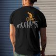 Funny Mountain Bike Evolution Biker Best Men's Crewneck Short Sleeve Back Print T-shirt Gifts for Him