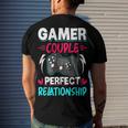 Gamer Couple Perfect Relationship Video Gamer Gaming Men's T-shirt Back Print Gifts for Him