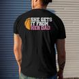 Girls Womens Basketball Dad Coach Men's Back Print T-shirt Gifts for Him
