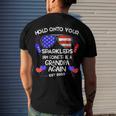 Grandpa Again 2022 4Th Of July Baby Pregnancy Announcement Men's T-shirt Back Print Gifts for Him