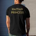 Haitian Pride Gold - Haitian Princess Men's Back Print T-shirt Gifts for Him