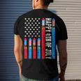 Happy 4Th Of July American Flag Fireworks Patriotic Outfits Men's Back Print T-shirt Gifts for Him