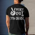 Happy Last Day Of School Retro Peace Out 7Th Grade Men's Back Print T-shirt Gifts for Him