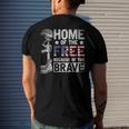 Mens Home Of The Free Because Of The Brave Proud Veteran Soldier Men's Back Print T-shirt Gifts for Him