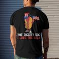 Hot Diggity Dog I Love The Usa - Happy 4Th Of July Hotdog Men's T-shirt Back Print Gifts for Him