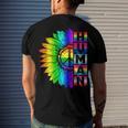 Human Sunflower Lgbt Flag Gay Pride Month Proud Lgbtq V3 Men's T-shirt Back Print Gifts for Him