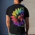 Human Sunflower Lgbt Tie Dye Flag Gay Pride Proud Lgbtq Men's Back Print T-shirt Gifts for Him