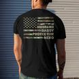Mens Husband Daddy Protector Hero Fathers Day Flag Men's Back Print T-shirt Gifts for Him