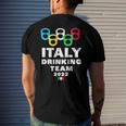 Italy Drinking Team Men's Back Print T-shirt Gifts for Him