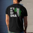 Its In My Dna Proud Nigeria Africa Usa Fingerprint Men's Back Print T-shirt Gifts for Him