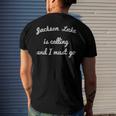Jackson Lake Georgia Fishing Camping Summer Men's Back Print T-shirt Gifts for Him