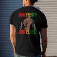 Juneteenth June 19Th 1865 Juneteenth Black Freedom Day Flag Men's Back Print T-shirt Gifts for Him