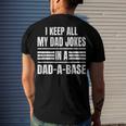 I Keep All My Dad Jokes In A Dad-A-Base Vintage Fathers Day Men's T-shirt Back Print Gifts for Him