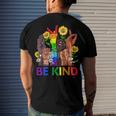 Be Kind Sign Language Hand Talking Lgbtq Flag Gay Pride Men's Back Print T-shirt Gifts for Him