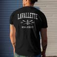 Lavallette Nj Vintage Crossed Oars & Boat Anchor Sports Men's Back Print T-shirt Gifts for Him