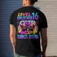 Level 16 Unlocked Awesome Since 2006 16Th Birthday Gaming Men's T-shirt Back Print Gifts for Him