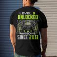 Level 9 Unlocked Awesome Since 2013 9Th Birthday Gaming V8 Men's T-shirt Back Print Gifts for Him