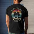 Mens I Leveled Up To Daddy Promoted New Dad Again 2021 Ver2 Men's Back Print T-shirt Gifts for Him