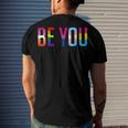 Be You Lgbt Flag Gay Pride Month Transgender Rainbow Lesbian Men's Back Print T-shirt Gifts for Him