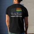 Lgbt Vintage 1776 American Flag We The People Means Everyone Men's Back Print T-shirt Gifts for Him