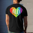 Lgbtq Ally For Gay Pride Men Women Children Men's Back Print T-shirt Gifts for Him